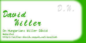 david willer business card